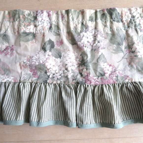 Vintage 90s Martha Stewart Floral Valance Strip Ruffle 14 x 58 Cottage Shabby - Picture 2 of 9